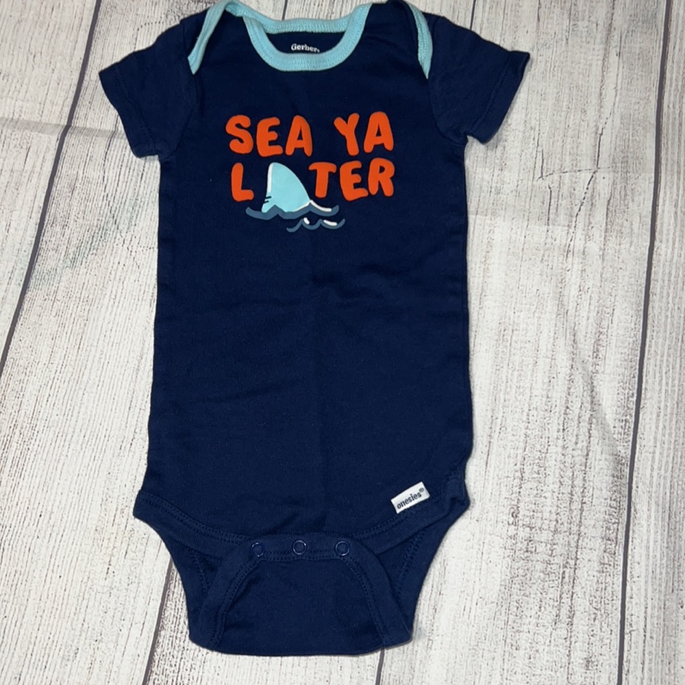 Baby boy shark & ocean outfit bundle 3-6 months - Picture 10 of 16